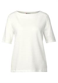 T-Shirt mit Struktur off white