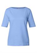 T-Shirt mit Struktur serenity blue