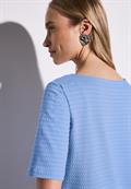 T-Shirt mit Struktur serenity blue