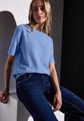 T-Shirt mit Struktur serenity blue