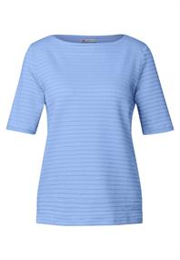 T-Shirt mit Struktur serenity blue