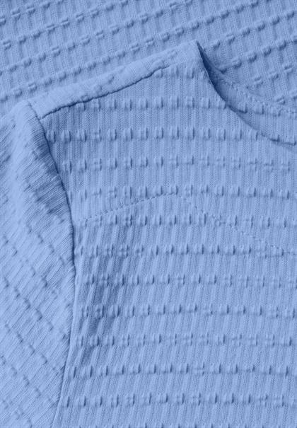 T-Shirt mit Struktur serenity blue