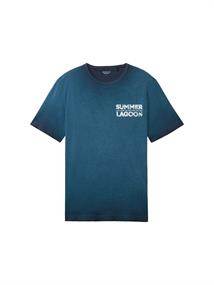 T-Shirt mit Textprint sky captain blue