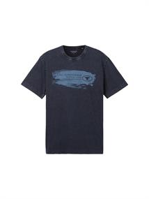 T-Shirt mit Textprint sky captain blue