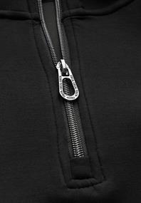 T-Shirt mit Troyer-Kragen black