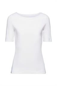 T-Shirt mit U-Boot-Ausschnitt white