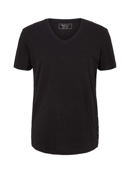 T-Shirt mit V-Ausschnitt black