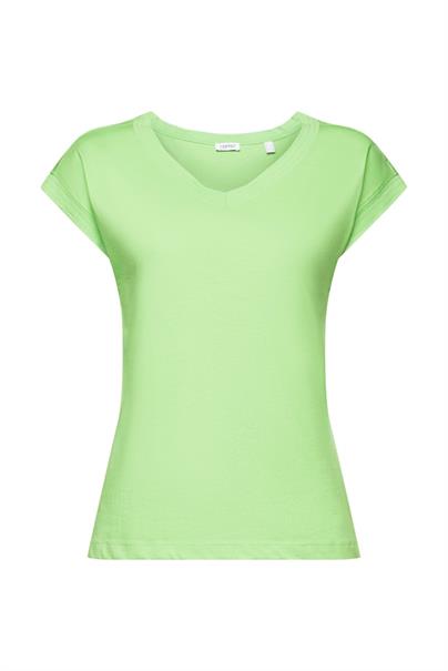 T-Shirt mit V-Ausschnitt citrus green 3
