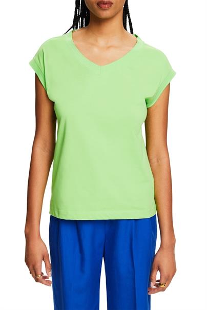 T-Shirt mit V-Ausschnitt citrus green 3