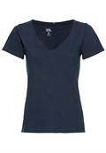 T-Shirt mit V-Ausschnitt dark navy