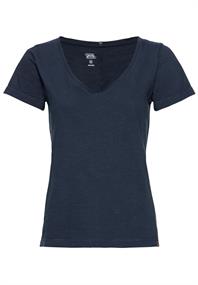 T-Shirt mit V-Ausschnitt dark navy