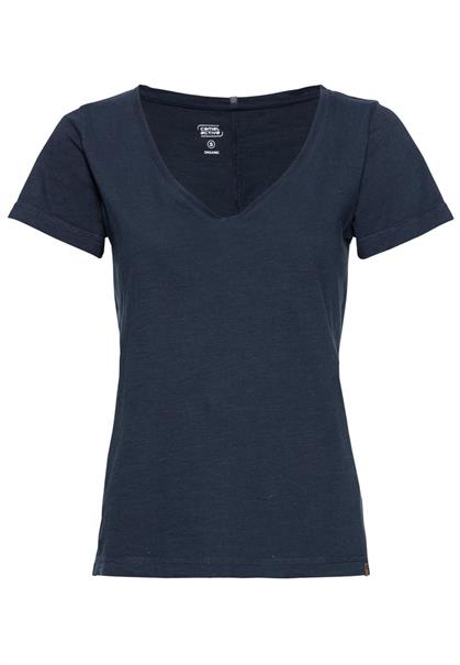 T-Shirt mit V-Ausschnitt dark navy
