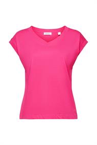 T-Shirt mit V-Ausschnitt pink fuchsia