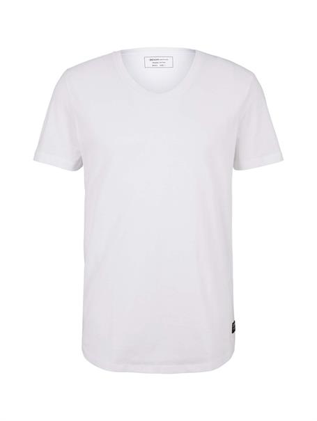 T-Shirt mit V-Ausschnitt white