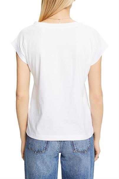 T-Shirt mit V-Ausschnitt white