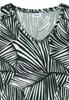 T-Shirt mit V-Neck und Spitzendetail palm breeze green