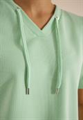 T-Shirt mit V-Neck und Streifen juicy lime