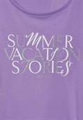 T-Shirt mit Wording bellflower lilac