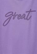 T-Shirt mit Wording bellflower lilac
