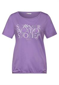 T-Shirt mit Wording bellflower lilac