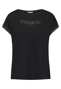 T-Shirt mit Wording black
