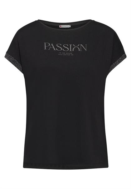 T-Shirt mit Wording black