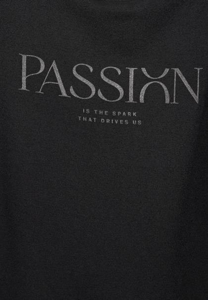 T-Shirt mit Wording black