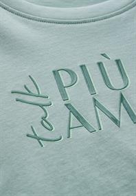 T-Shirt mit Wording cool salvia green