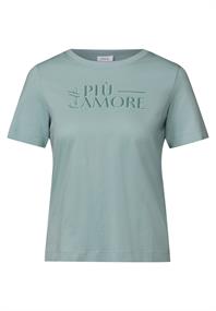 T-Shirt mit Wording cool salvia green