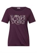 T-Shirt mit Wording dark berry purple