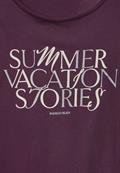 T-Shirt mit Wording dark berry purple