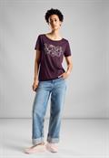 T-Shirt mit Wording dark berry purple