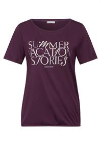 T-Shirt mit Wording dark berry purple
