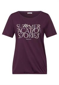 T-Shirt mit Wording dark berry purple