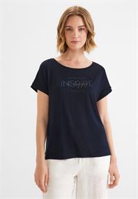 T-Shirt mit Wording deep blue