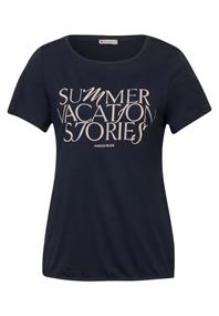 T-Shirt mit Wording deep blue