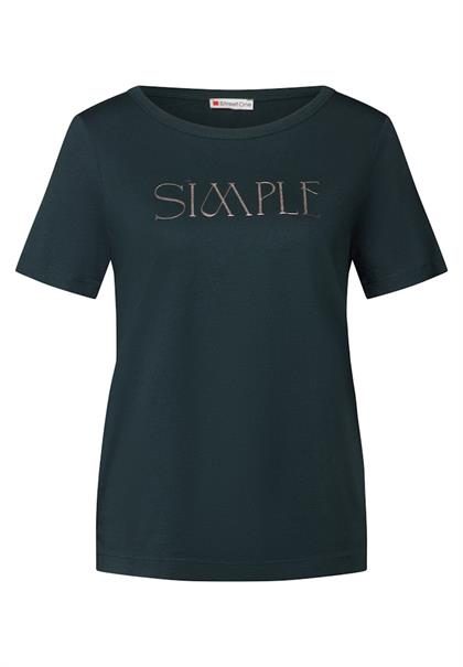 T-Shirt mit Wording hunter green