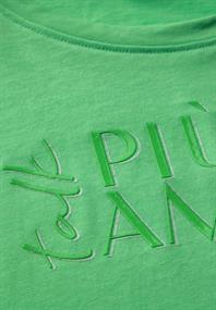 T-Shirt mit Wording iced neon green