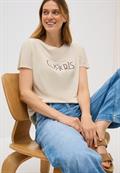 T-Shirt mit Wording light beige