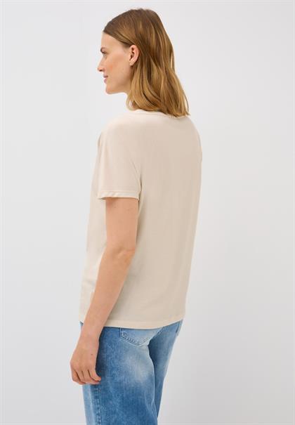 T-Shirt mit Wording light beige