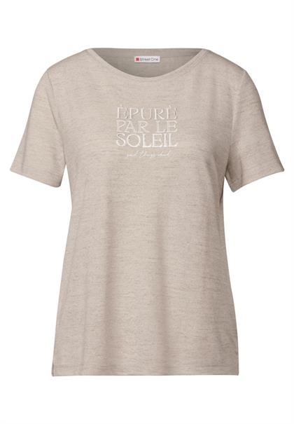 T-Shirt mit Wording moonstone sand
