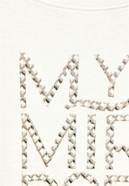 T-Shirt mit Wording off white