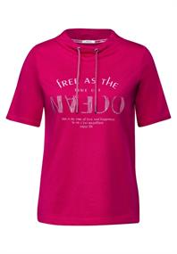 T-Shirt mit Wording pink sorbet