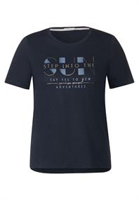 T-Shirt mit Wording Print universal blue