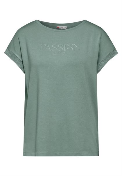 T-Shirt mit Wording seafoam green