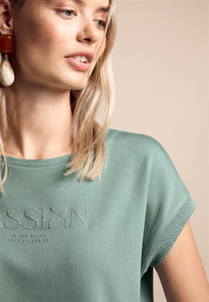 T-Shirt mit Wording seafoam green