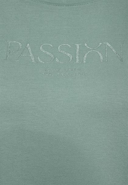 T-Shirt mit Wording seafoam green