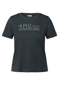 T-Shirt mit Wording slate khaki