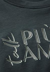 T-Shirt mit Wording slate khaki