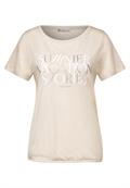 T-Shirt mit Wording smooth sand beige